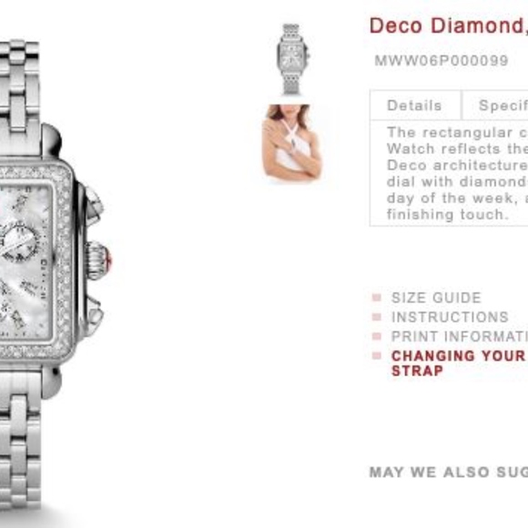 Michele Deco Diamond, Diamond Dial Watch - Picture 4 of 5